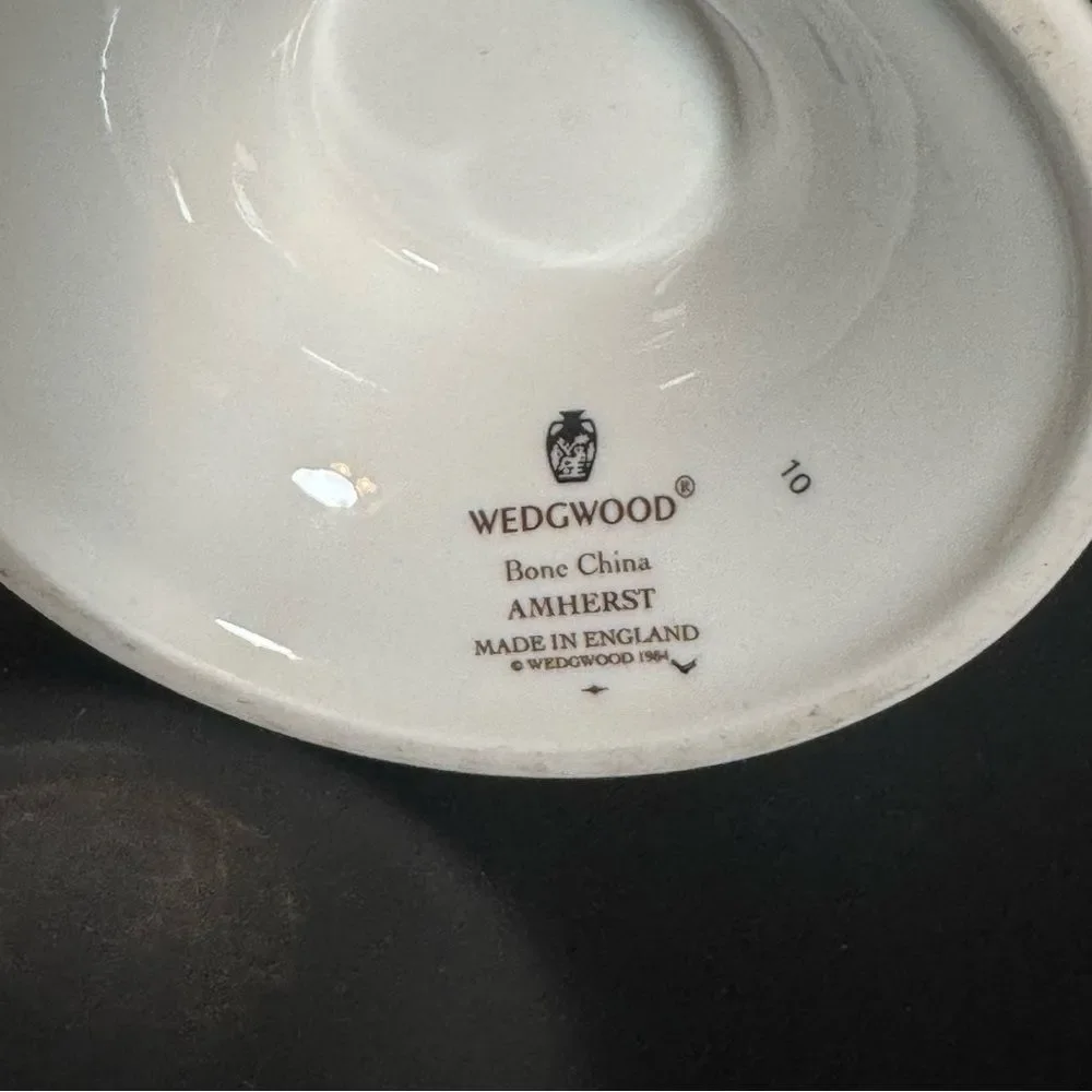 Vintage Wedgwood Coffee Pot Amherst Pattern White with Platinum Trim